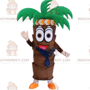 Giant coconut tree BIGGYMONKEY™ mascot costume, palm tree