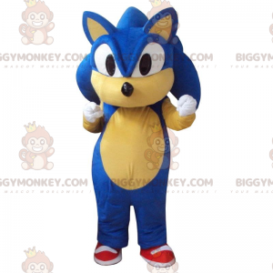 BIGGYMONKEY™ Maskottchenkostüm von Sonic, dem berühmten blauen