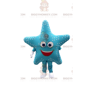 Starfish BIGGYMONKEY™ maskottiasu, jättiläinen sininen tähtiasu