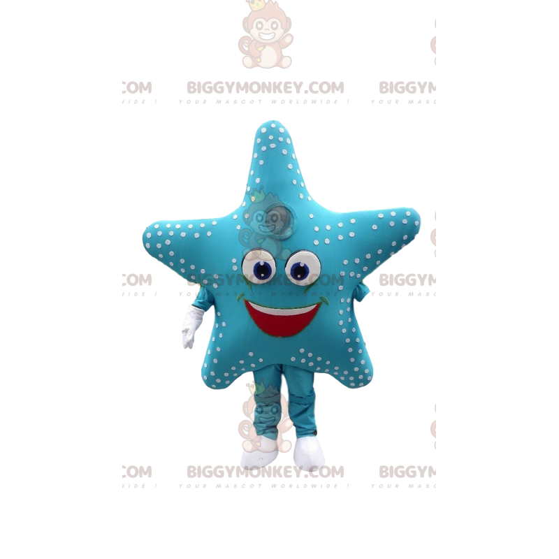 Starfish BIGGYMONKEY™ Maskottchen-Kostüm, riesiges blaues