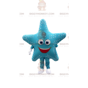 Traje de mascote Starfish BIGGYMONKEY™, traje de estrela azul