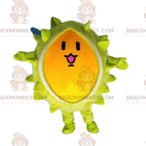 Kostým maskota Durian BIGGYMONKEY™, kostým obřího žlutého ovoce