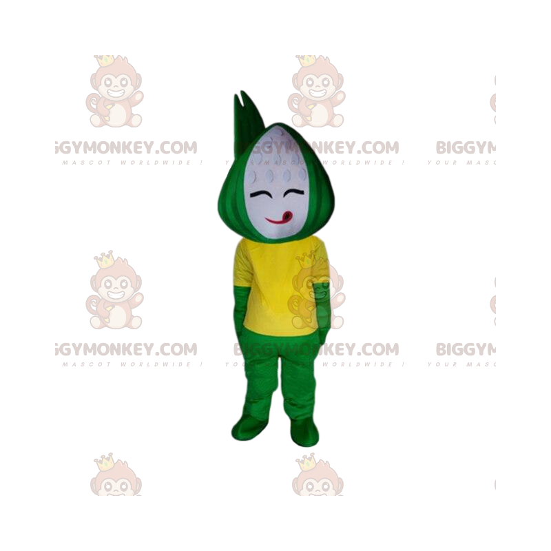 Costume da pupazzo di neve verde e giallo BIGGYMONKEY™, costume