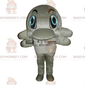 BIGGYMONKEY™ mascottekostuum van grijze dolfijn, zeekostuum