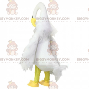 Swan BIGGYMONKEY™ maskottiasu, lintuasu, iso valkoinen lintu -