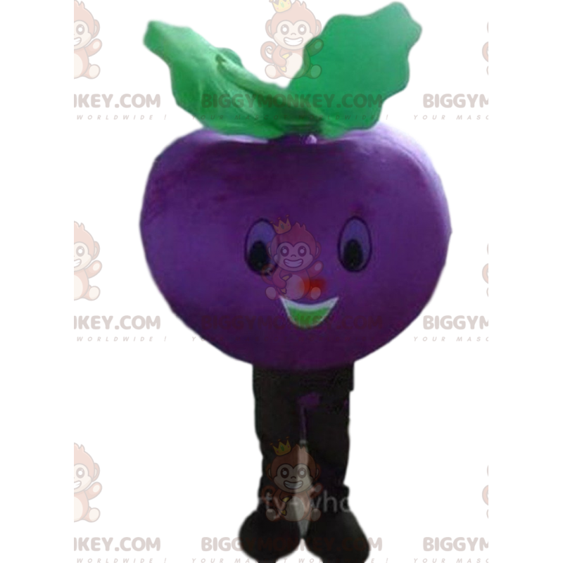 Beet BIGGYMONKEY™ Mascot Costume, Turnip Costume, Purple