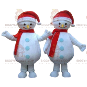 bonecos de neve mascote do BIGGYMONKEY™, traje de inverno –