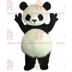 Giant panda BIGGYMONKEY™ mascot costume, giant black and white