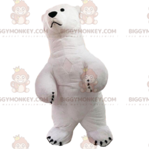 BIGGYMONKEY™ Inflatable Polar Bear Mascot Costume, White Bear