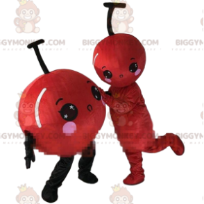 2 červené třešně maskota BIGGYMONKEY™, 2 červené bobule