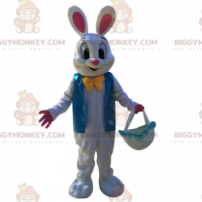 Στολή μασκότ Easter Bunny BIGGYMONKEY™, πολύ κομψή στολή λευκού