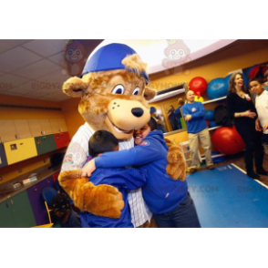 Brown Bear BIGGYMONKEY™ Mascot Costume with Cap –
