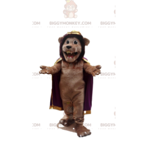 Disfraz de mascota de león marrón BIGGYMONKEY™ con capa