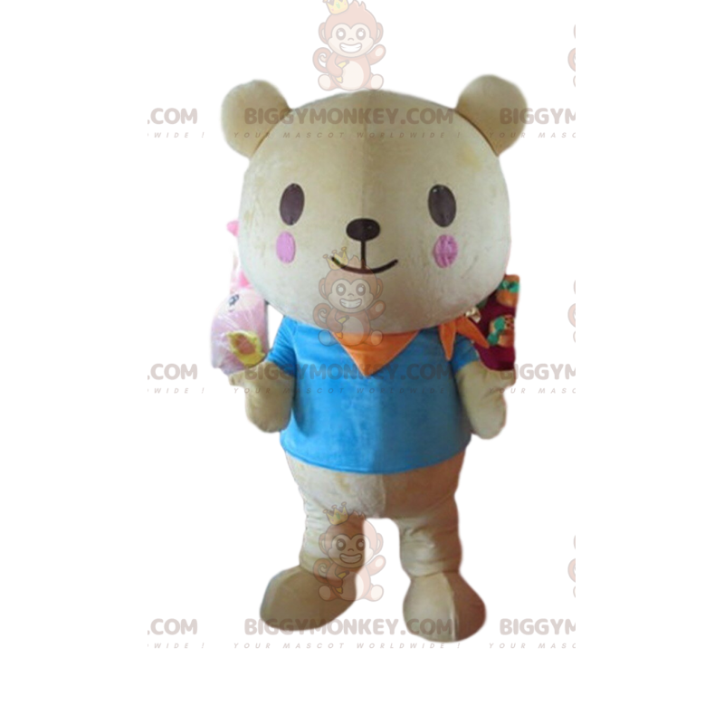 Traje de mascote Bear BIGGYMONKEY™, fantasia de ursinho de