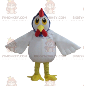 Disfraz de mascota BIGGYMONKEY™ gallina blanca gigante, disfraz