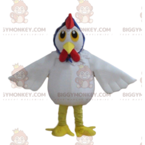 Costume de mascotte BIGGYMONKEY™ de poule blanche géante