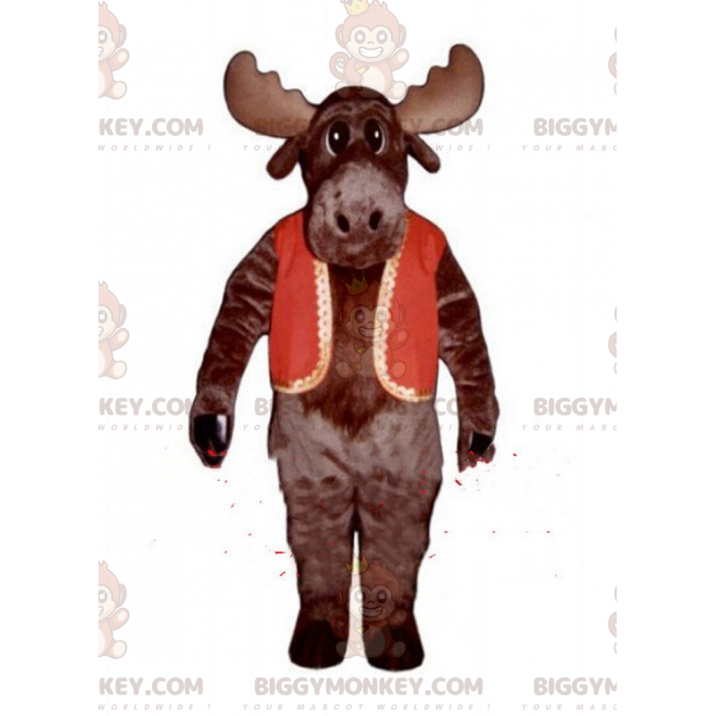 Στολή μασκότ Caribou Big Reindeer BIGGYMONKEY™, Μασκότ Κοστούμι