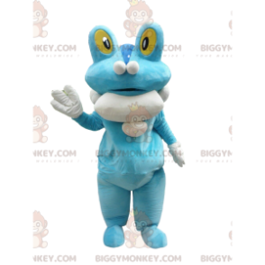BIGGYMONKEY™ Frog Mascot Costume, Very Weird Blue and White
