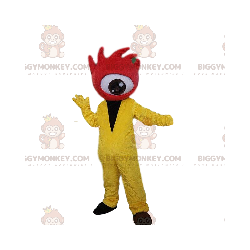 Costume de mascotte BIGGYMONKEY™ d'œil rouge géant, costume de