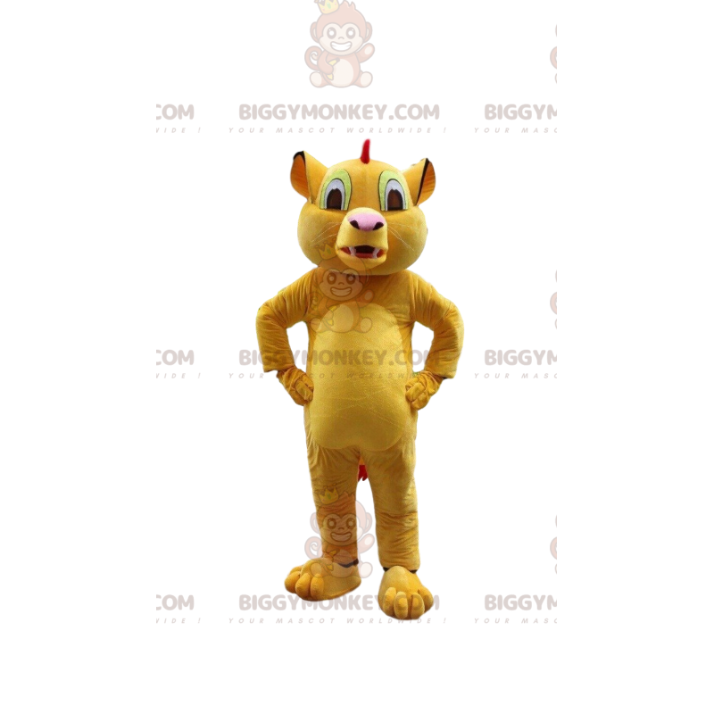 BIGGYMONKEY™ costume mascotte di Simba, famoso leone del