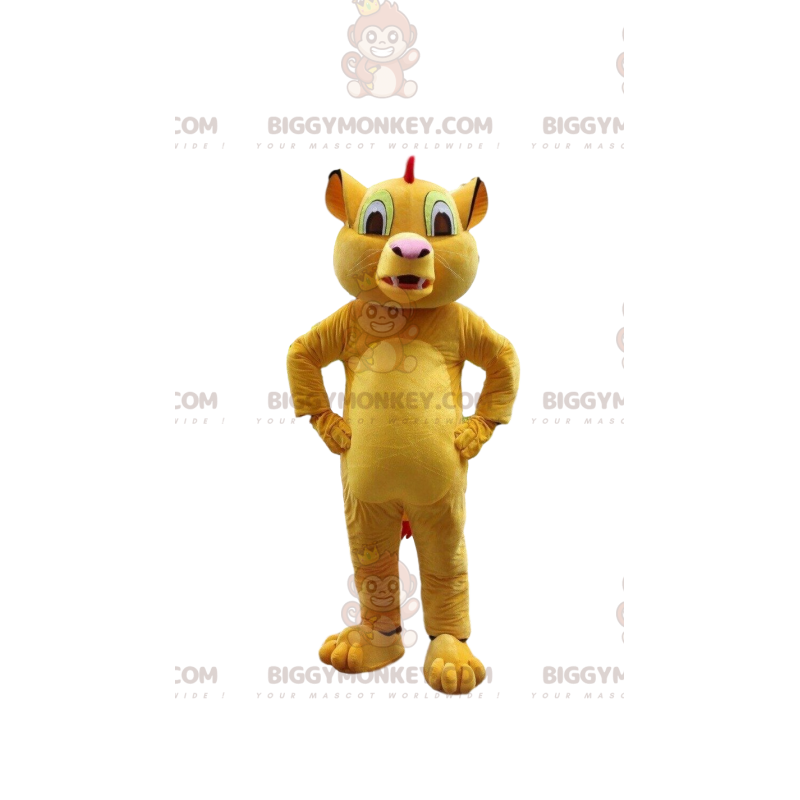 Kostým maskota BIGGYMONKEY™ Simby, slavného lva z animovaného