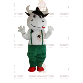 Costume da mascotte BIGGYMONKEY™ da mucca bianca e nera