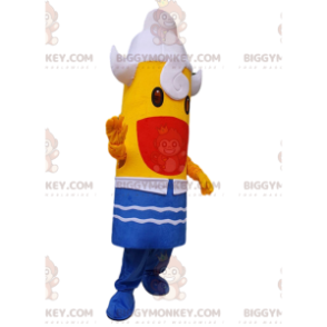 Giant ice cream BIGGYMONKEY™ mascot costume, yellow ice stick