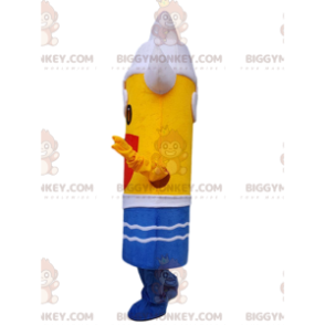 Jättiläisjäätelö BIGGYMONKEY™ maskottiasu, keltainen