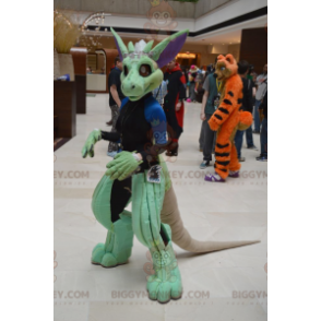 Green Creature Dinosaur BIGGYMONKEY™ maskottiasu -