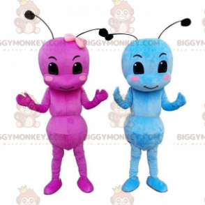 BIGGYMONKEY™s myremaskot, en pink og en blå, insektkostumer -