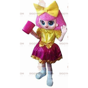 Disfraz de mascota Pink Girl BIGGYMONKEY™, disfraz de niña