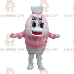 Disfraz de mascota BIGGYMONKEY™ de delfín rosa, disfraz de pez