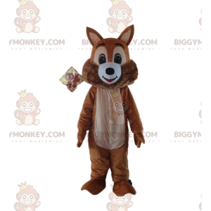 Costume da mascotte scoiattolo marrone BIGGYMONKEY™, costume da