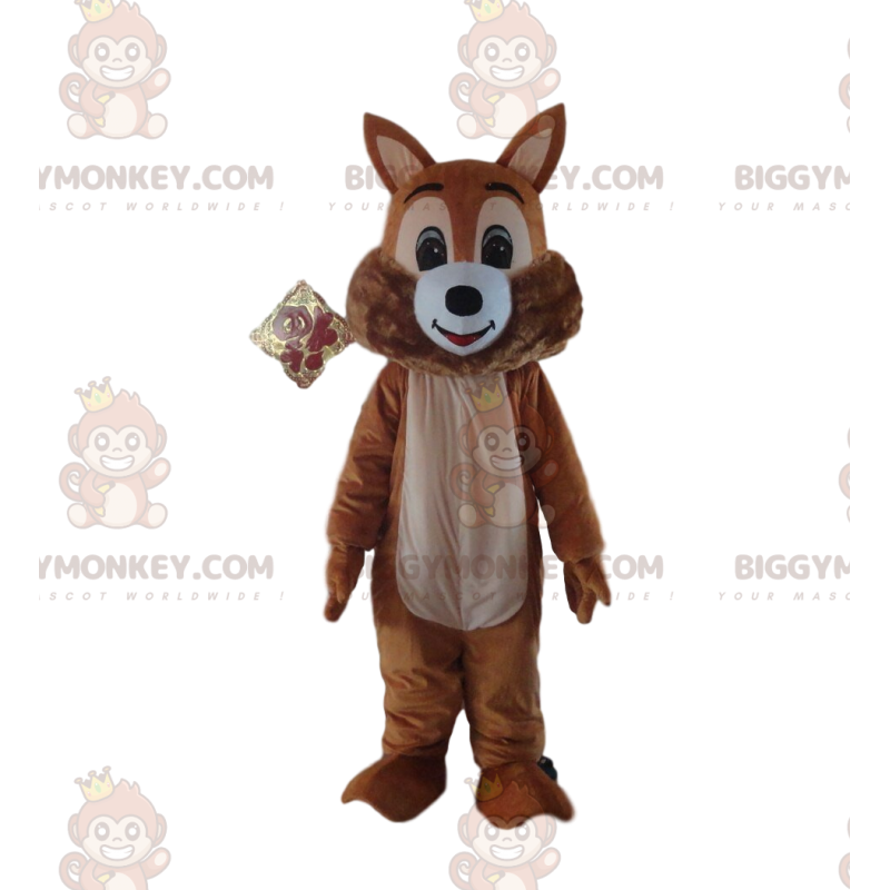 Costume da mascotte scoiattolo marrone BIGGYMONKEY™, costume da