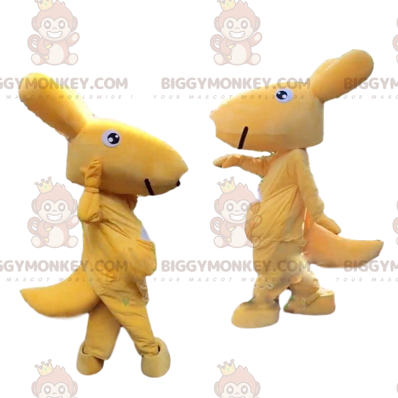 Traje de mascote de canguru BIGGYMONKEY™, vestido extravagante