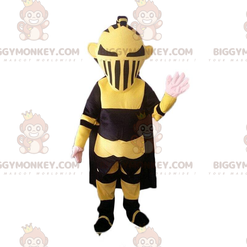Traje de mascote BIGGYMONKEY™ do robô preto e amarelo tipo