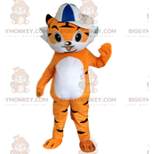 Disfraz de mascota Tiger Cub naranja y blanco BIGGYMONKEY™