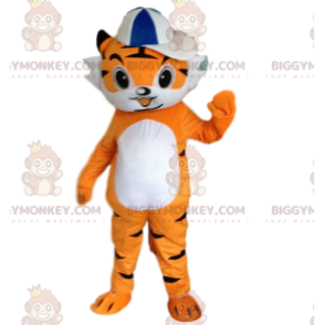 Costume mascotte BIGGYMONKEY™ da cucciolo di tigre arancione e