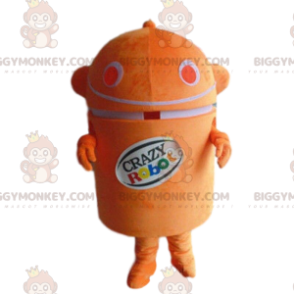 Costume de mascotte BIGGYMONKEY™ de robot orange et blanc