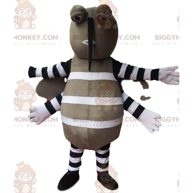 BIGGYMONKEY™ Disfraz de mascota Mosquito gris Disfraz de