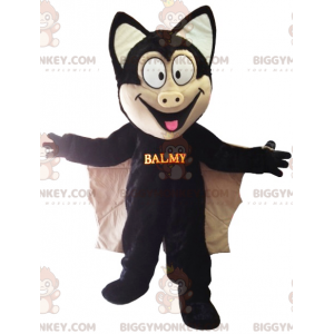 Mooie zwarte vleermuis BIGGYMONKEY™ mascottekostuum -
