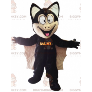 Costume de mascotte BIGGYMONKEY™ de belle chauve-souris noire -