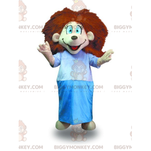 Disfraz de mascota BIGGYMONKEY™ de pelirroja con bata -