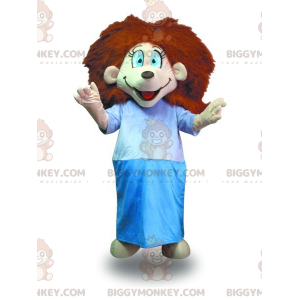 Rood haar BIGGYMONKEY™ mascottekostuum met kamerjas voor