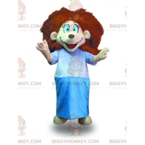 Costume de mascotte BIGGYMONKEY™ de fille aux cheveux rouges