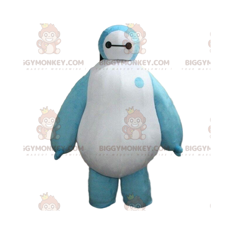 Costume de mascotte BIGGYMONKEY™ de robot blanc et bleu, de