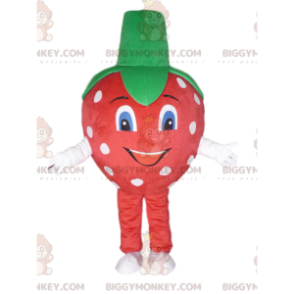 Disfraz de mascota BIGGYMONKEY™ de fresa roja con lunares