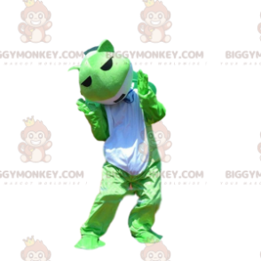 BIGGYMONKEY™ mascot costume green and white frog, toad costume