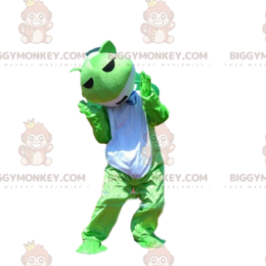 BIGGYMONKEY™ mascottekostuum groene en witte kikker