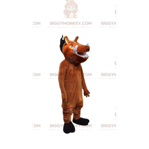 Traje de mascote BIGGYMONKEY™ de Pumba, o famoso javali do